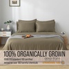 image:imageBella Coterie Luxury Bamboo Viscose King Size Sheet Set  Organically Grown  Cooling  Ultra Soft amp Breathable  18 Deep Pocket w Corner Straps  Hypoallergenic White14  Olive