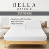 image:imageBella Coterie Luxury Bamboo Viscose King Size Sheet Set  Organically Grown  Cooling  Ultra Soft amp Breathable  18 Deep Pocket w Corner Straps  Hypoallergenic White01  White