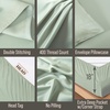 image:imageBella Coterie Luxury Bamboo Viscose King Size Sheet Set  Organically Grown  Cooling  Ultra Soft amp Breathable  18 Deep Pocket w Corner Straps  Hypoallergenic White07  Sea Glass