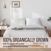 image:imageBella Coterie Luxury Bamboo Viscose King Size Sheet Set  Organically Grown  Cooling  Ultra Soft amp Breathable  18 Deep Pocket w Corner Straps  Hypoallergenic White23  Striped Coastal Blue