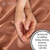 image:imageBella Coterie Luxury Bamboo Viscose King Size Sheet Set  Organically Grown  Cooling  Ultra Soft amp Breathable  18 Deep Pocket w Corner Straps  Hypoallergenic White20  Terracotta