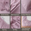 image:imageBella Coterie Luxury Bamboo Viscose King Size Sheet Set  Organically Grown  Cooling  Ultra Soft amp Breathable  18 Deep Pocket w Corner Straps  Hypoallergenic White12  Lilac