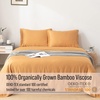 image:imageBella Coterie Luxury Bamboo Viscose King Size Sheet Set  Organically Grown  Cooling  Ultra Soft amp Breathable  18 Deep Pocket w Corner Straps  Hypoallergenic White15  Marigold
