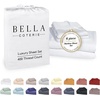 image:imageBella Coterie Luxury Bamboo Viscose King Size Sheet Set  Organically Grown  Cooling  Ultra Soft amp Breathable  18 Deep Pocket w Corner Straps  Hypoallergenic White01  White