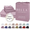 image:imageBella Coterie Luxury Bamboo Viscose King Size Sheet Set  Organically Grown  Cooling  Ultra Soft amp Breathable  18 Deep Pocket w Corner Straps  Hypoallergenic White12  Lilac