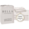image:imageBella Coterie Luxury Bamboo Viscose King Size Sheet Set  Organically Grown  Cooling  Ultra Soft amp Breathable  18 Deep Pocket w Corner Straps  Hypoallergenic White21  Vanilla Cream