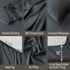 image:imageBella Coterie Luxury Bamboo Viscose King Size Sheet Set  Organically Grown  Cooling  Ultra Soft amp Breathable  18 Deep Pocket w Corner Straps  Hypoallergenic White08  Charcoal Grey
