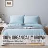 image:imageBella Coterie Luxury Bamboo Viscose King Size Sheet Set  Organically Grown  Cooling  Ultra Soft amp Breathable  18 Deep Pocket w Corner Straps  Hypoallergenic White06  Coastal Blue