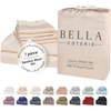 image:imageBella Coterie Luxury Bamboo Viscose King Size Sheet Set  Organically Grown  Cooling  Ultra Soft amp Breathable  18 Deep Pocket w Corner Straps  Hypoallergenic White10  Champagne