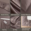 image:imageBella Coterie Luxury Bamboo Viscose King Size Sheet Set  Organically Grown  Cooling  Ultra Soft amp Breathable  18 Deep Pocket w Corner Straps  Hypoallergenic White09  Mocha