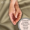 image:imageBella Coterie Luxury Bamboo Viscose King Size Sheet Set  Organically Grown  Cooling  Ultra Soft amp Breathable  18 Deep Pocket w Corner Straps  Hypoallergenic White14  Olive