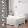 image:imageBella Coterie Luxury Bamboo Viscose King Size Sheet Set  Organically Grown  Cooling  Ultra Soft amp Breathable  18 Deep Pocket w Corner Straps  Hypoallergenic White03  Ivory