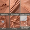 image:imageBella Coterie Luxury Bamboo Viscose King Size Sheet Set  Organically Grown  Cooling  Ultra Soft amp Breathable  18 Deep Pocket w Corner Straps  Hypoallergenic White20  Terracotta