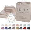 image:imageBella Coterie Luxury Bamboo Viscose King Size Sheet Set  Organically Grown  Cooling  Ultra Soft amp Breathable  18 Deep Pocket w Corner Straps  Hypoallergenic White02  Dune