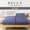 image:imageBella Coterie Luxury Bamboo Viscose King Size Sheet Set  Organically Grown  Cooling  Ultra Soft amp Breathable  18 Deep Pocket w Corner Straps  Hypoallergenic White13  Twilight Blue