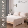 image:imageBella Coterie Luxury Bamboo Viscose King Size Sheet Set  Organically Grown  Cooling  Ultra Soft amp Breathable  18 Deep Pocket w Corner Straps  Hypoallergenic White10  Champagne