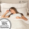 image:imageBella Coterie Luxury Bamboo Viscose King Size Sheet Set  Organically Grown  Cooling  Ultra Soft amp Breathable  18 Deep Pocket w Corner Straps  Hypoallergenic White22  Striped Dune