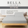 image:imageBella Coterie Luxury Bamboo Viscose King Size Sheet Set  Organically Grown  Cooling  Ultra Soft amp Breathable  18 Deep Pocket w Corner Straps  Hypoallergenic White05  Grey Mist