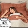 image:imageBella Coterie Luxury Bamboo Viscose King Size Sheet Set  Organically Grown  Cooling  Ultra Soft amp Breathable  18 Deep Pocket w Corner Straps  Hypoallergenic White20  Terracotta