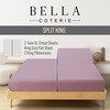 image:imageBella Coterie Luxury Bamboo Viscose King Size Sheet Set  Organically Grown  Cooling  Ultra Soft amp Breathable  18 Deep Pocket w Corner Straps  Hypoallergenic White12  Lilac