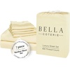 image:imageBella Coterie Luxury Bamboo Viscose King Size Sheet Set  Organically Grown  Cooling  Ultra Soft amp Breathable  18 Deep Pocket w Corner Straps  Hypoallergenic White19  Lemonade