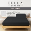 image:imageBella Coterie Luxury Bamboo Viscose King Size Sheet Set  Organically Grown  Cooling  Ultra Soft amp Breathable  18 Deep Pocket w Corner Straps  Hypoallergenic White11  Black