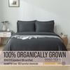 image:imageBella Coterie Luxury Bamboo Viscose King Size Sheet Set  Organically Grown  Cooling  Ultra Soft amp Breathable  18 Deep Pocket w Corner Straps  Hypoallergenic White08  Charcoal Grey
