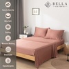 image:imageBella Coterie Luxury Bamboo Viscose King Size Sheet Set  Organically Grown  Cooling  Ultra Soft amp Breathable  18 Deep Pocket w Corner Straps  Hypoallergenic White16  Raisin