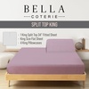 image:imageBella Coterie Luxury Bamboo Viscose King Size Sheet Set  Organically Grown  Cooling  Ultra Soft amp Breathable  18 Deep Pocket w Corner Straps  Hypoallergenic White12  Lilac