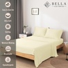 image:imageBella Coterie Luxury Bamboo Viscose King Size Sheet Set  Organically Grown  Cooling  Ultra Soft amp Breathable  18 Deep Pocket w Corner Straps  Hypoallergenic White19  Lemonade