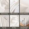 image:imageBella Coterie Luxury Bamboo Viscose King Size Sheet Set  Organically Grown  Cooling  Ultra Soft amp Breathable  18 Deep Pocket w Corner Straps  Hypoallergenic White03  Ivory