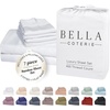 image:imageBella Coterie Luxury Bamboo Viscose King Size Sheet Set  Organically Grown  Cooling  Ultra Soft amp Breathable  18 Deep Pocket w Corner Straps  Hypoallergenic White01  White