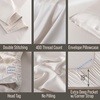 image:imageBella Coterie Luxury Bamboo Viscose King Size Sheet Set  Organically Grown  Cooling  Ultra Soft amp Breathable  18 Deep Pocket w Corner Straps  Hypoallergenic White21  Vanilla Cream