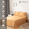 image:imageBella Coterie Luxury Bamboo Viscose King Size Sheet Set  Organically Grown  Cooling  Ultra Soft amp Breathable  18 Deep Pocket w Corner Straps  Hypoallergenic White15  Marigold