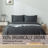 image:imageBella Coterie Luxury Bamboo Viscose King Size Sheet Set  Organically Grown  Cooling  Ultra Soft amp Breathable  18 Deep Pocket w Corner Straps  Hypoallergenic White08  Charcoal Grey