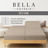 image:imageBella Coterie Luxury Bamboo Viscose King Size Sheet Set  Organically Grown  Cooling  Ultra Soft amp Breathable  18 Deep Pocket w Corner Straps  Hypoallergenic White02  Dune