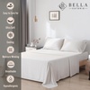 image:imageBella Coterie Luxury Bamboo Viscose King Size Sheet Set  Organically Grown  Cooling  Ultra Soft amp Breathable  18 Deep Pocket w Corner Straps  Hypoallergenic White21  Vanilla Cream