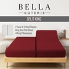 image:imageBella Coterie Luxury Bamboo Viscose King Size Sheet Set  Organically Grown  Cooling  Ultra Soft amp Breathable  18 Deep Pocket w Corner Straps  Hypoallergenic White17  Merlot