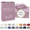 image:imageBella Coterie Luxury Bamboo Viscose King Size Sheet Set  Organically Grown  Cooling  Ultra Soft amp Breathable  18 Deep Pocket w Corner Straps  Hypoallergenic White12  Lilac