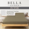 image:imageBella Coterie Luxury Bamboo Viscose King Size Sheet Set  Organically Grown  Cooling  Ultra Soft amp Breathable  18 Deep Pocket w Corner Straps  Hypoallergenic White14  Olive