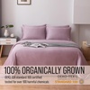 image:imageBella Coterie Luxury Bamboo Viscose King Size Sheet Set  Organically Grown  Cooling  Ultra Soft amp Breathable  18 Deep Pocket w Corner Straps  Hypoallergenic White12  Lilac