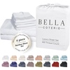 image:imageBella Coterie Luxury Bamboo Viscose King Size Sheet Set  Organically Grown  Cooling  Ultra Soft amp Breathable  18 Deep Pocket w Corner Straps  Hypoallergenic White01  White