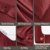 image:imageBella Coterie Luxury Bamboo Viscose King Size Sheet Set  Organically Grown  Cooling  Ultra Soft amp Breathable  18 Deep Pocket w Corner Straps  Hypoallergenic White17  Merlot