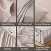 image:imageBella Coterie Luxury Bamboo Viscose King Size Sheet Set  Organically Grown  Cooling  Ultra Soft amp Breathable  18 Deep Pocket w Corner Straps  Hypoallergenic White02  Dune
