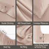image:imageBella Coterie Luxury Bamboo Viscose King Size Sheet Set  Organically Grown  Cooling  Ultra Soft amp Breathable  18 Deep Pocket w Corner Straps  Hypoallergenic White18  Dusty Rose