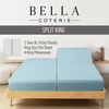 image:imageBella Coterie Luxury Bamboo Viscose King Size Sheet Set  Organically Grown  Cooling  Ultra Soft amp Breathable  18 Deep Pocket w Corner Straps  Hypoallergenic White06  Coastal Blue
