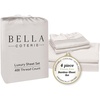 image:imageBella Coterie Luxury Bamboo Viscose King Size Sheet Set  Organically Grown  Cooling  Ultra Soft amp Breathable  18 Deep Pocket w Corner Straps  Hypoallergenic White21  Vanilla Cream