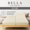 image:imageBella Coterie Luxury Bamboo Viscose King Size Sheet Set  Organically Grown  Cooling  Ultra Soft amp Breathable  18 Deep Pocket w Corner Straps  Hypoallergenic White03  Ivory