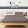 image:imageBella Coterie Luxury Bamboo Viscose King Size Sheet Set  Organically Grown  Cooling  Ultra Soft amp Breathable  18 Deep Pocket w Corner Straps  Hypoallergenic White09  Mocha