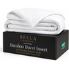 image:imageBella Coterie  Bamboo Viscose Duvet Insert KingCal King Size  All Season  Down Alternative Comforter  Hotel Luxury  Cooling  Ultra Soft  8 Secure Tie Loops  Machine Washable  106 x 94 WhiteFullQueen